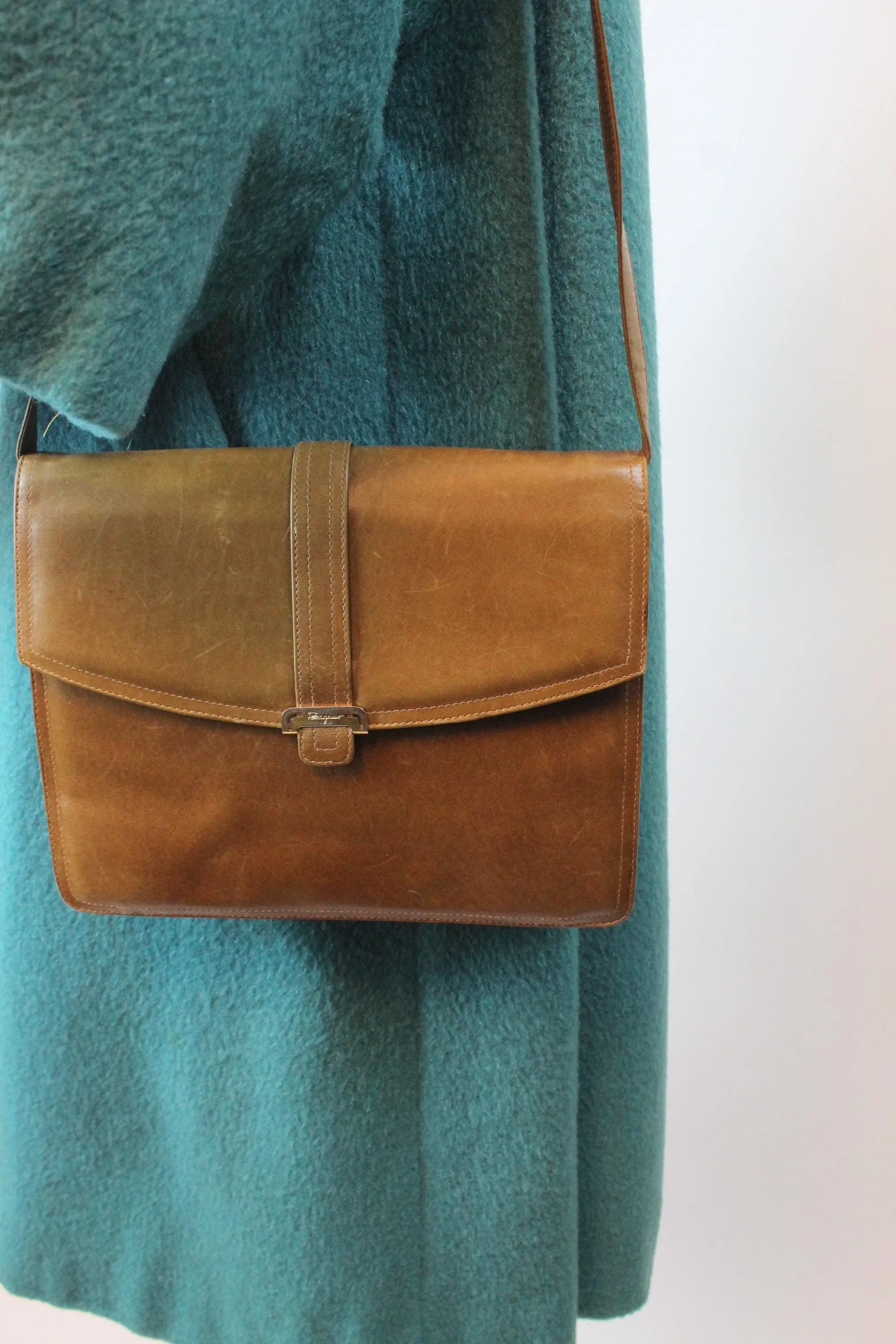 1970s FERRAGAMO bag designer SHOULDERBAG purse | new fall winter