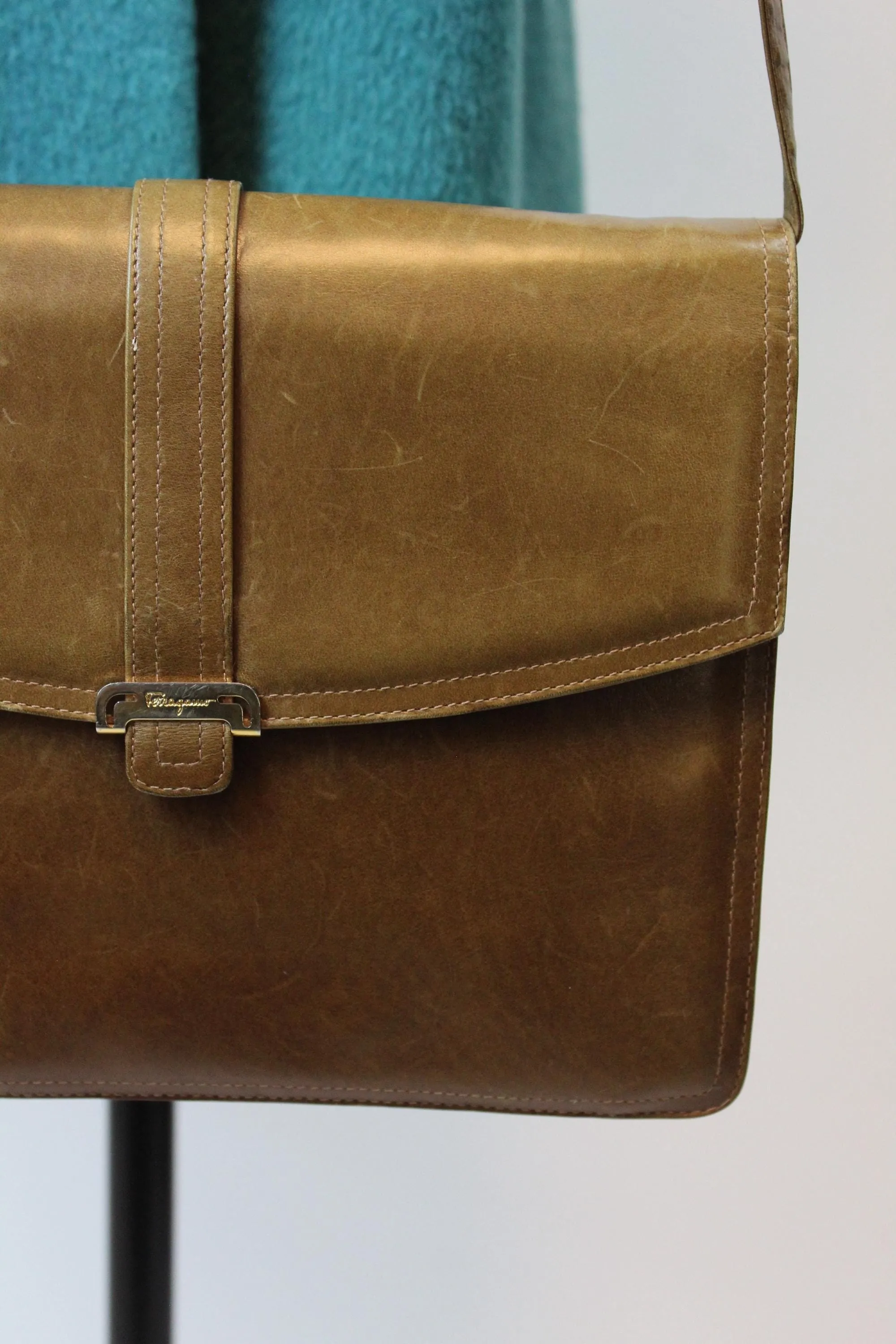 1970s FERRAGAMO bag designer SHOULDERBAG purse | new fall winter