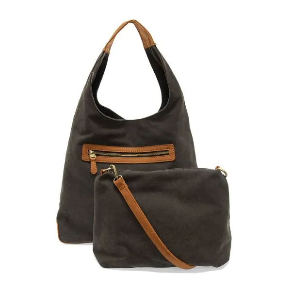 April Canvas Hobo Bag  - L8171-00  -  Women  BLACK