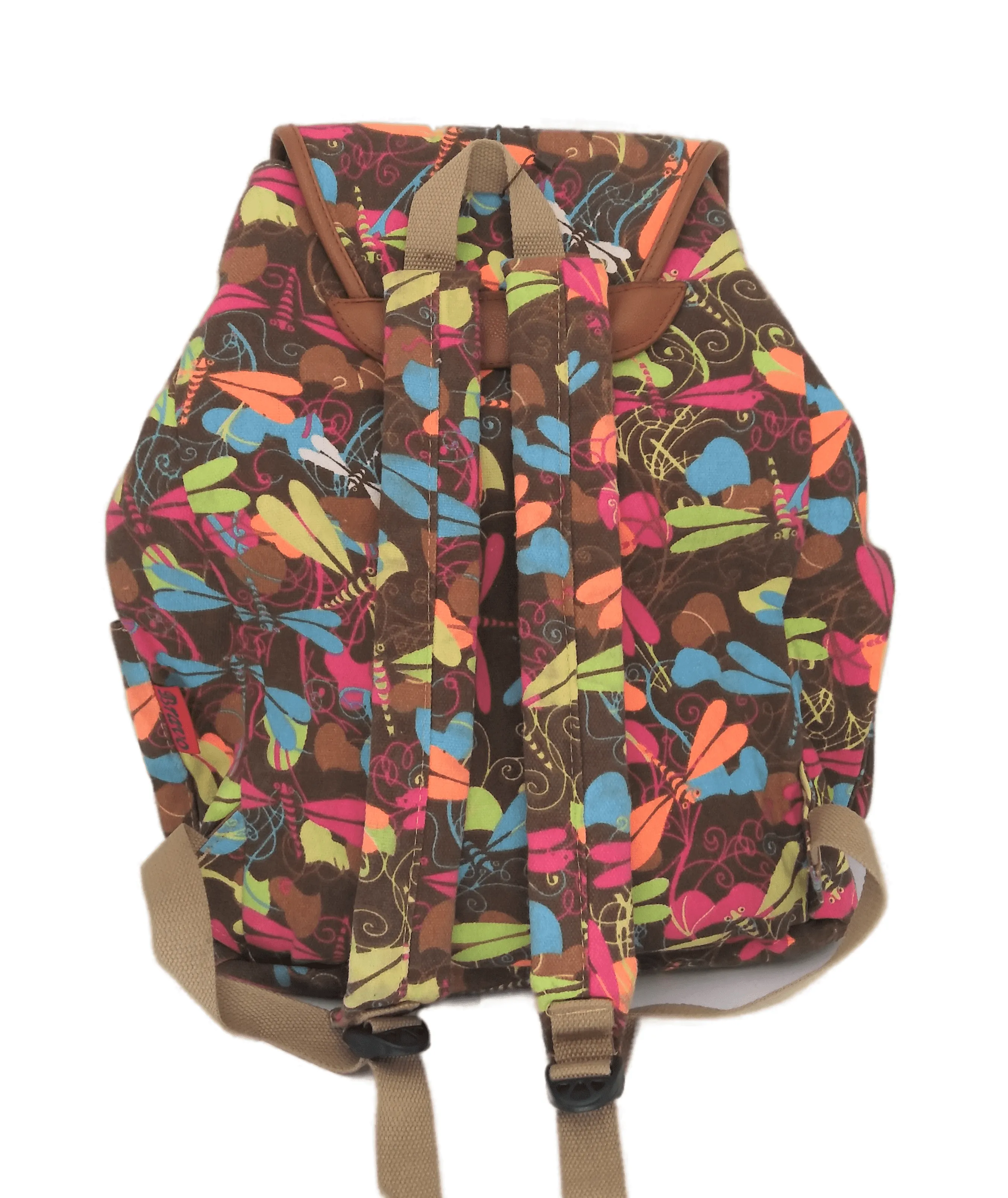 Bravo! Backpack Rucksack Drawstring (Dragonfly, Brown 2)