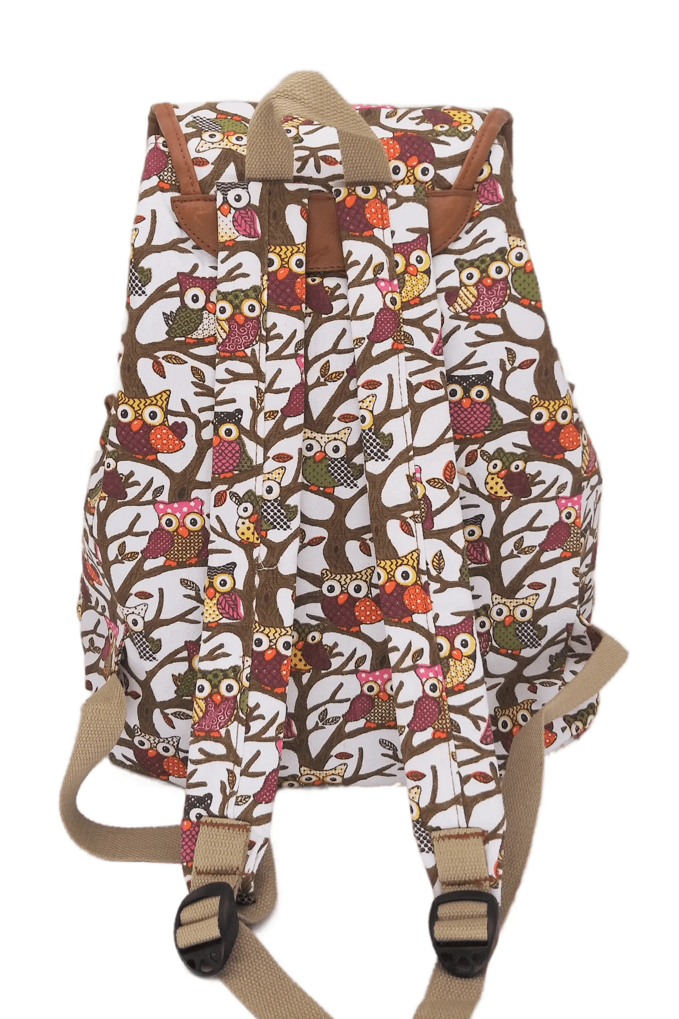 Bravo! Backpack Rucksack Drawstring (Owl, White)