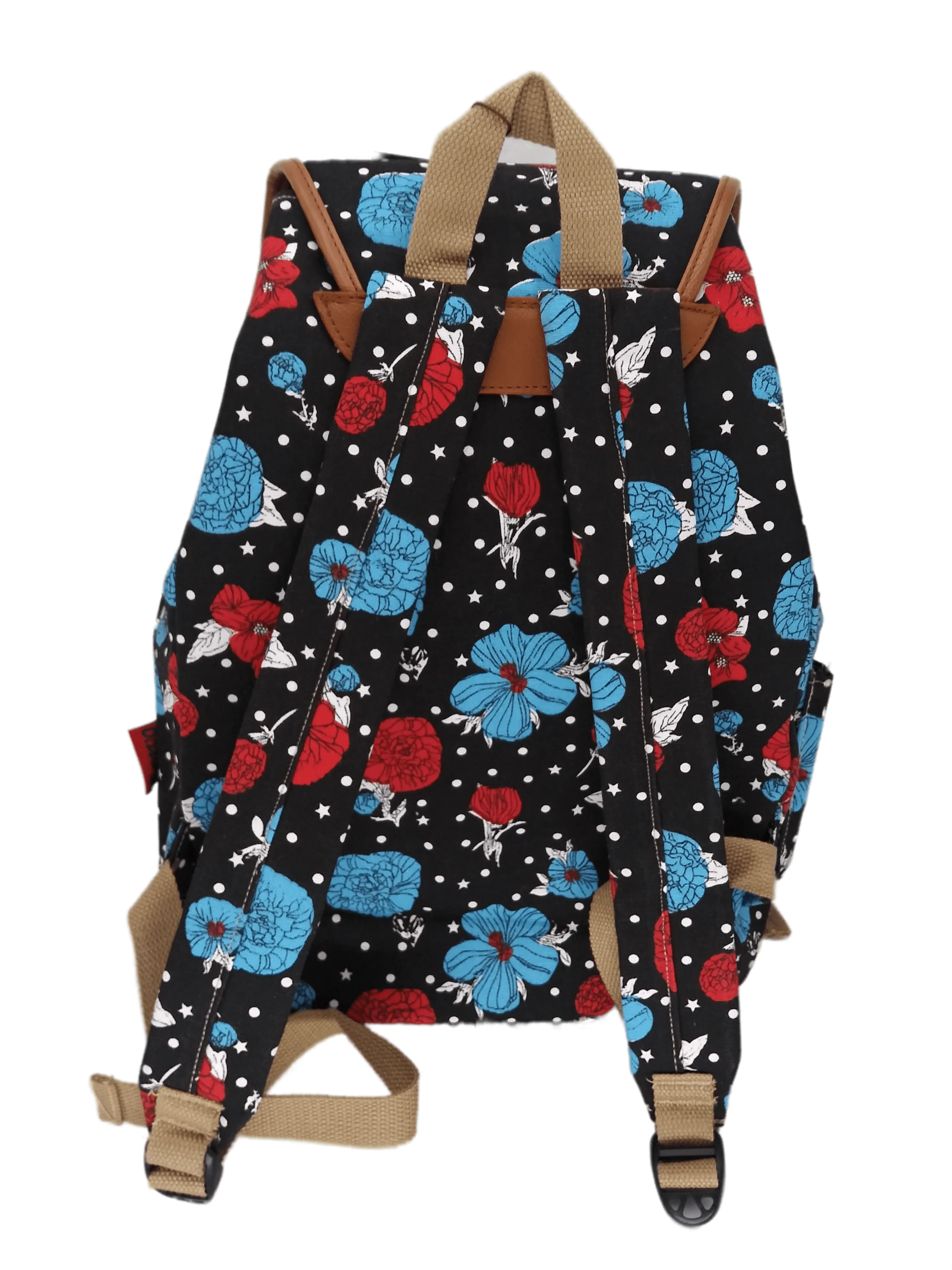 Bravo! Backpack Rucksack Drawstring (Water floral, Navy 2)