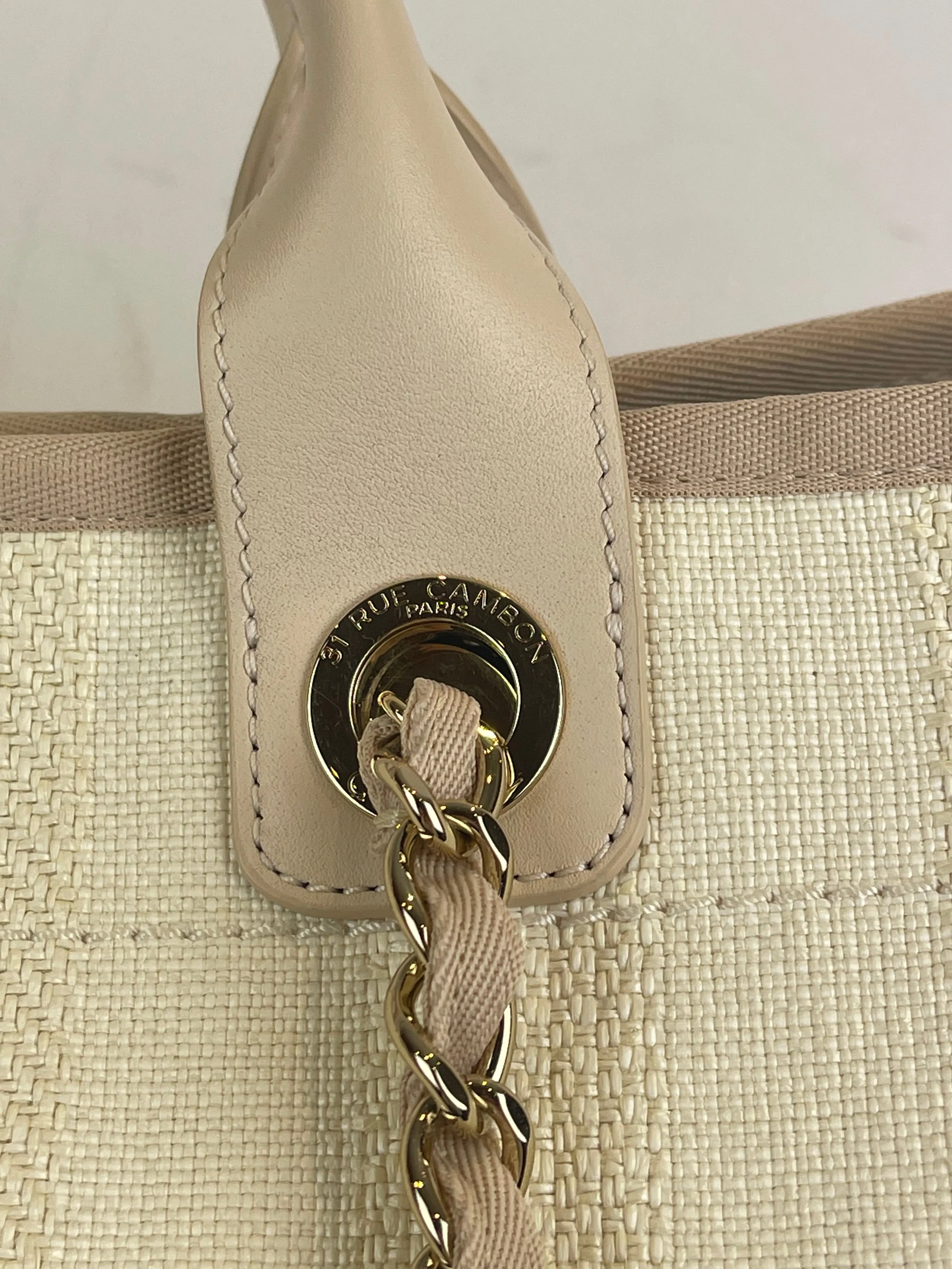 Chanel Cream Canvas "Deuville" Tote