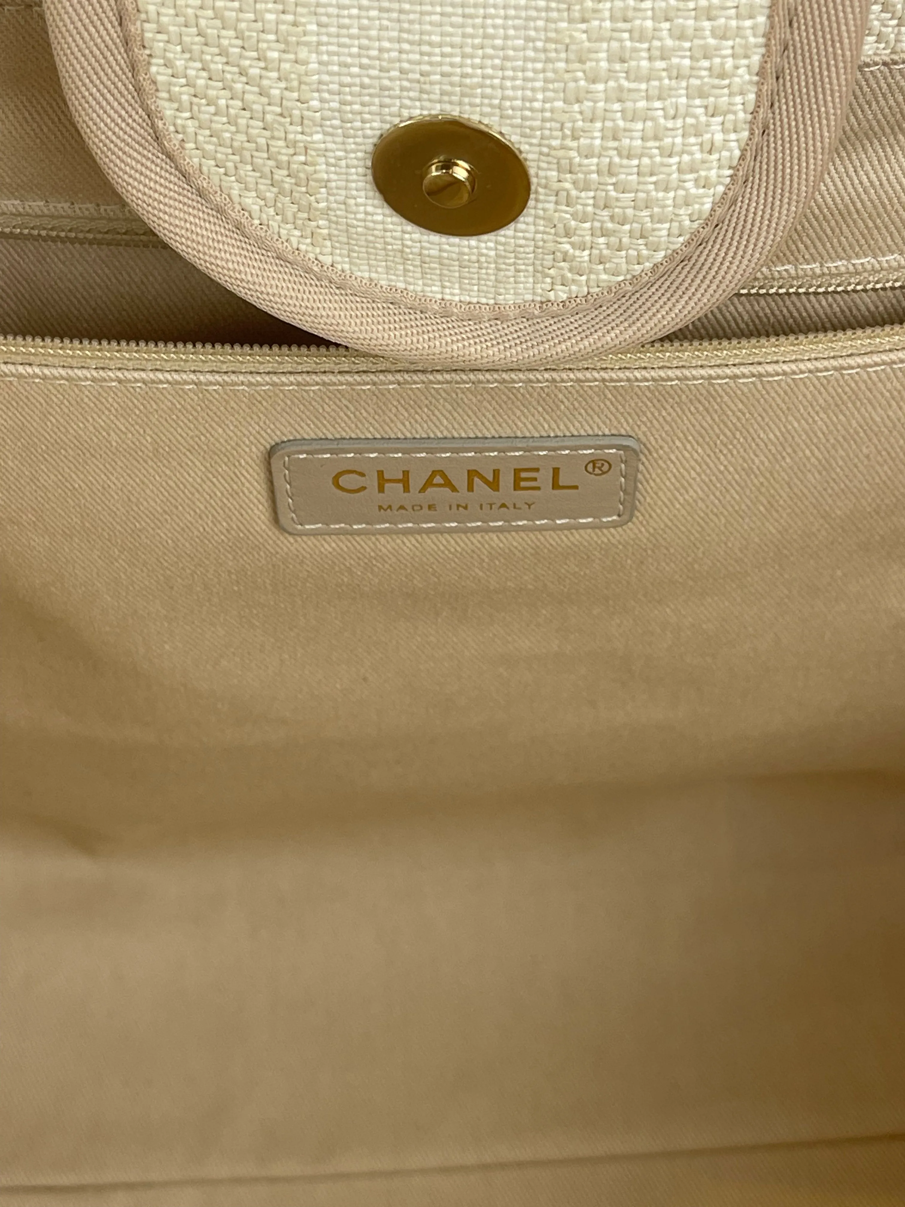 Chanel Cream Canvas "Deuville" Tote