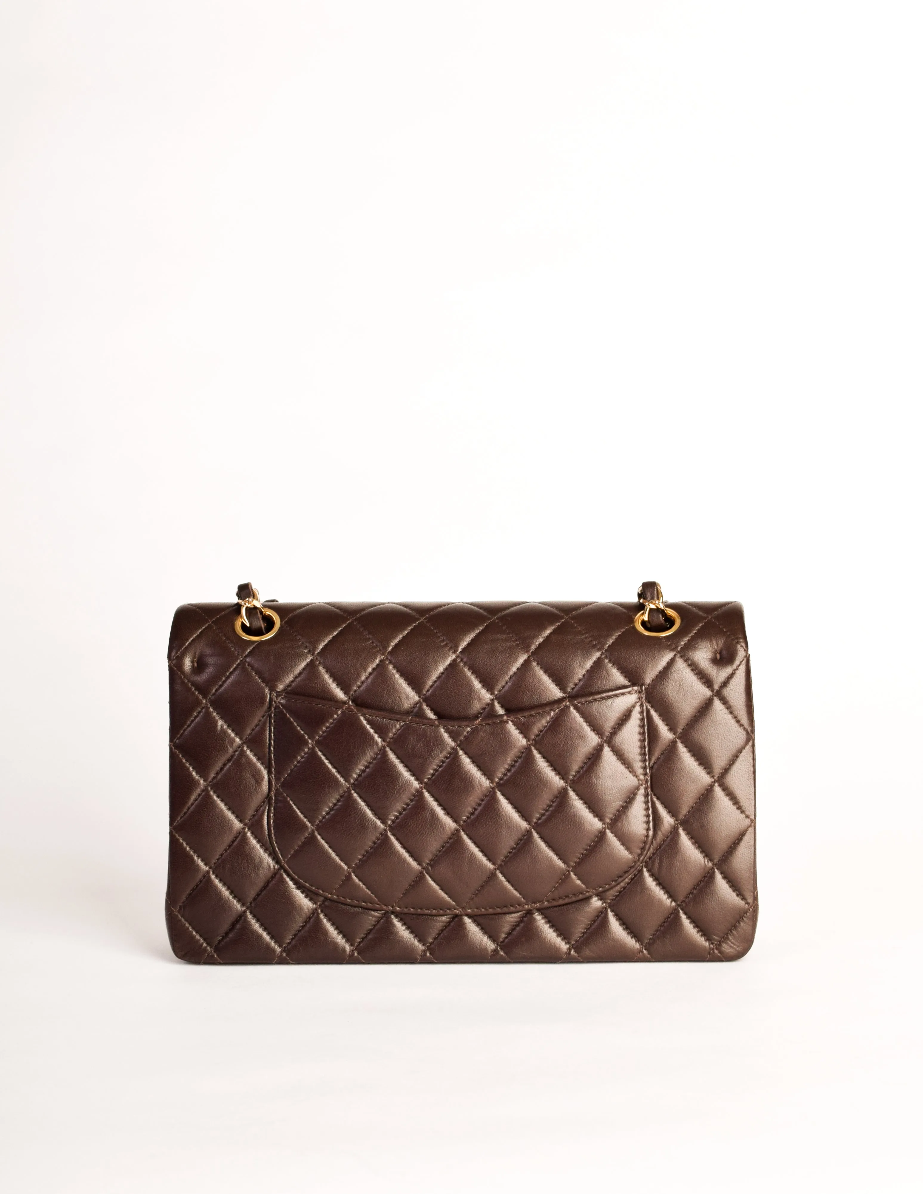 Chanel Vintage Chocolate Brown Quilted 2.55 Medium Classic Double Flap Bag