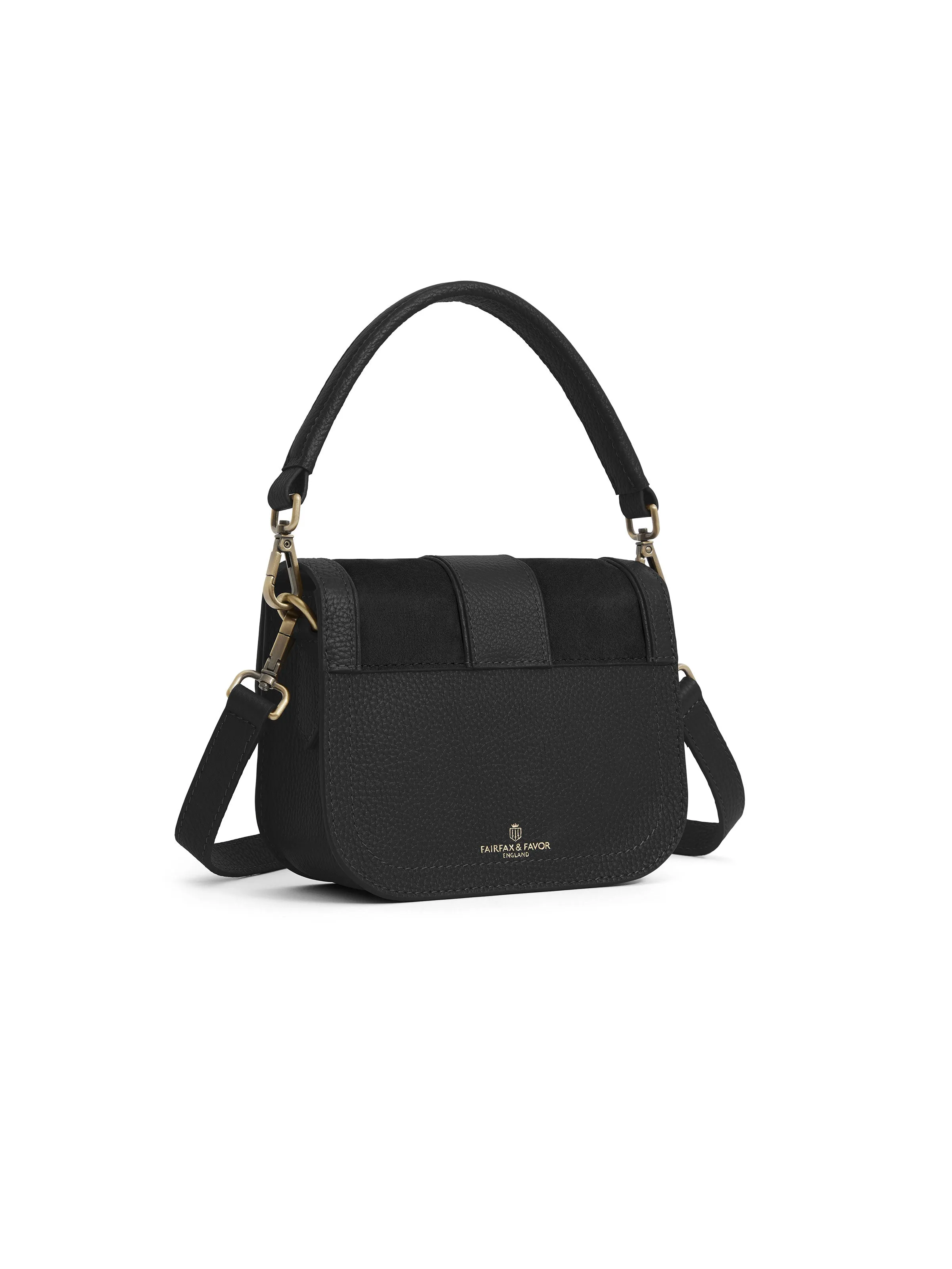 Clarence Handbag - Black Suede