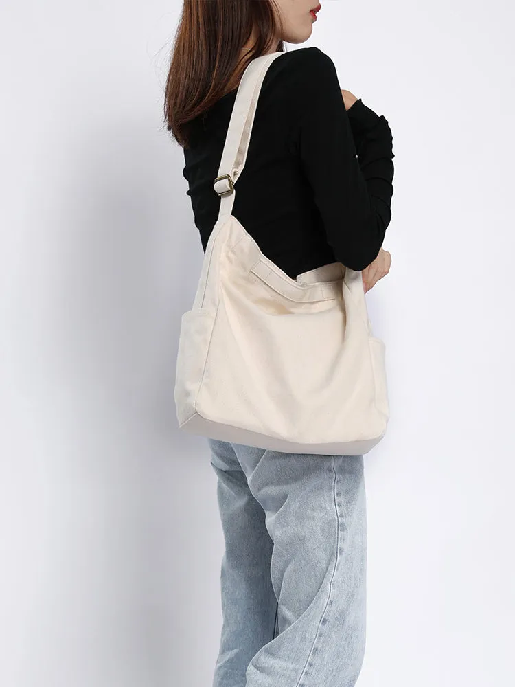 Cotton Canvas Hobo Bag Canvas Hobo Crossbody Bag Womens