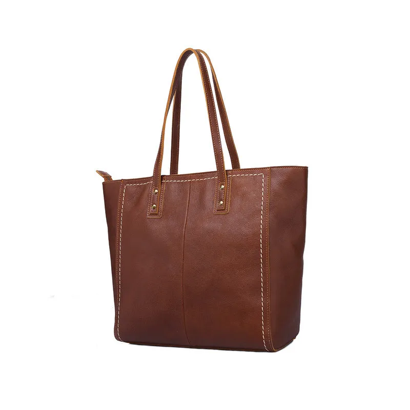 Handmade Full Grain Women Leather Handbag Tote Bag