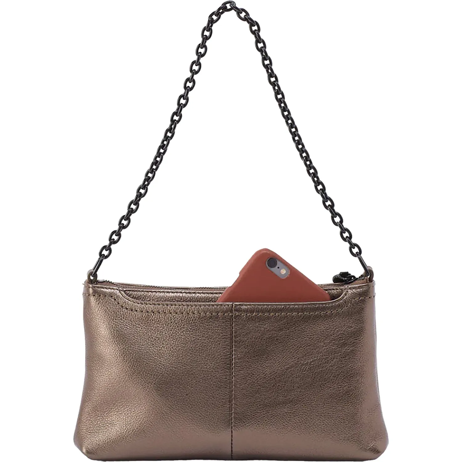 Hobo Darcy Luxe Pewter Pebbled Leather