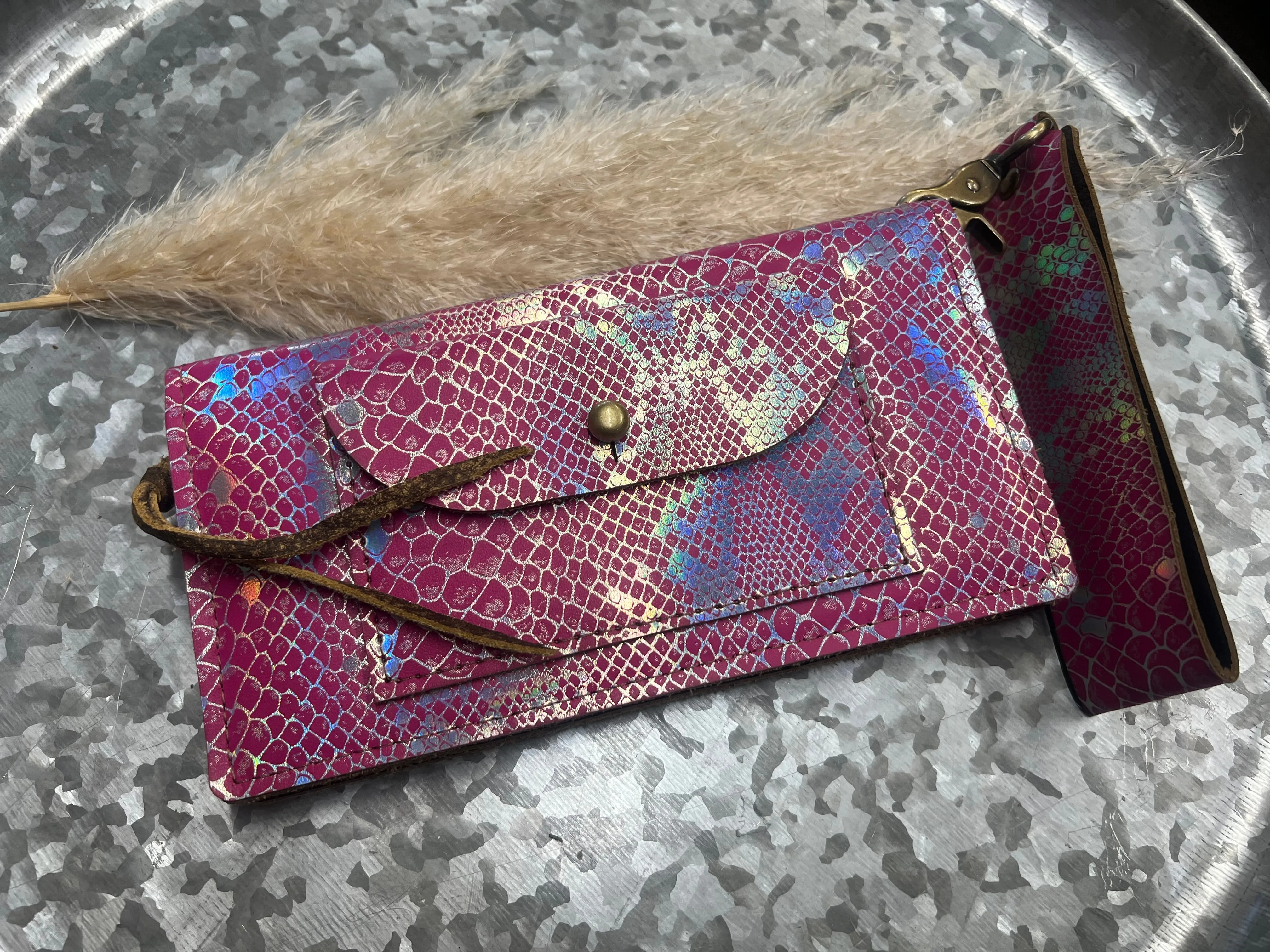 Keep It Gypsy Fallon Wristlet Wallet -  Pink Python