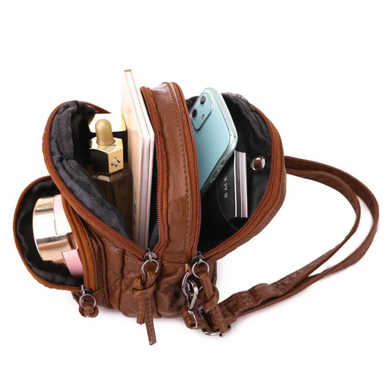 leather quality fashion large-capacity mini shoulder bag