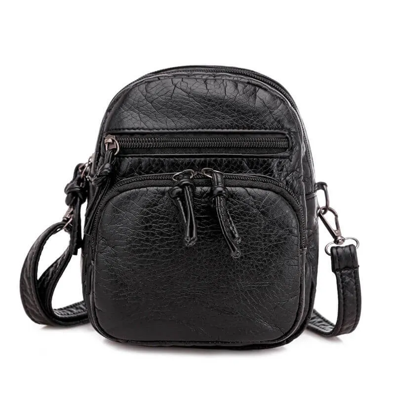 leather quality fashion large-capacity mini shoulder bag