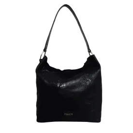 Leather Textured Hobo Shoulder Bag