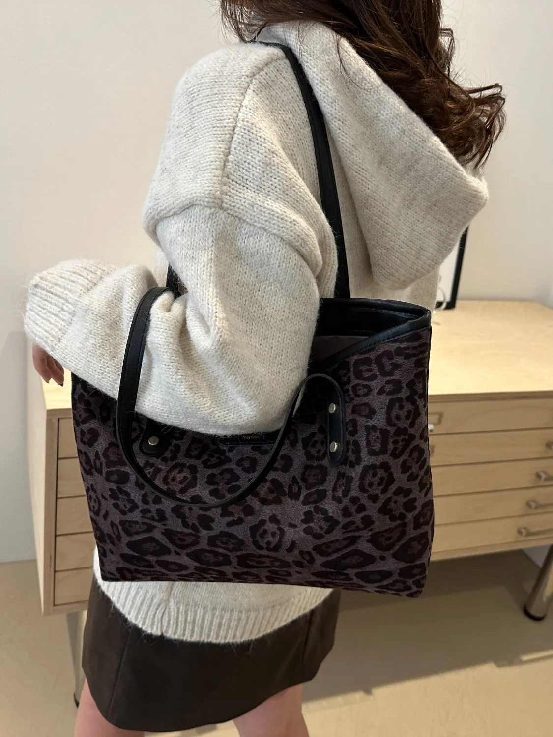 Leopard Print Tote Bag