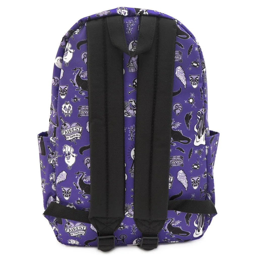 Loungefly Disney Villian Icons AOP Nylon Backpack