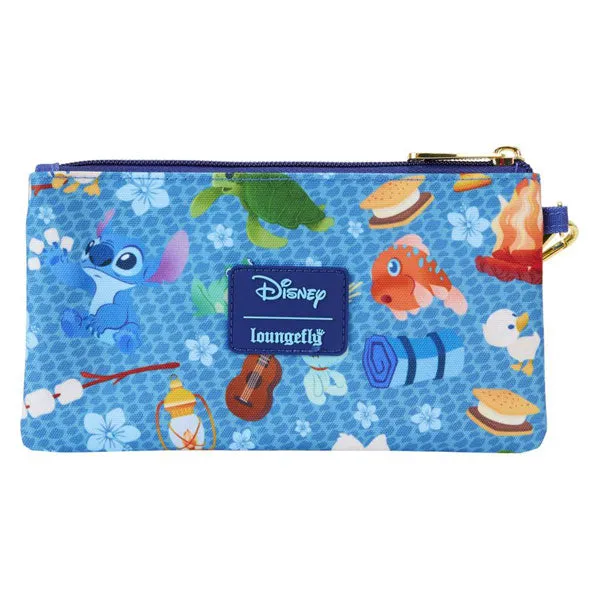 Loungefly - Lilo & Stitch - Camping Cuties All-over-print Nylon Wristlet