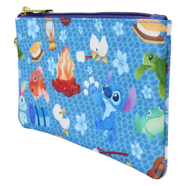 Loungefly - Lilo & Stitch - Camping Cuties All-over-print Nylon Wristlet