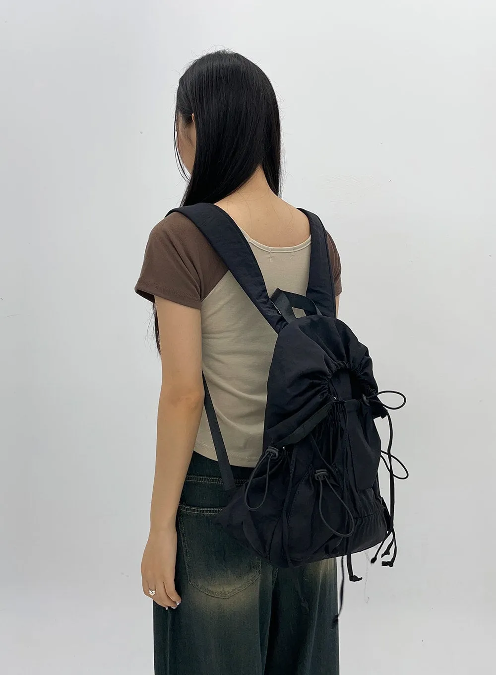 Nylon Drawstring Backpack CL303