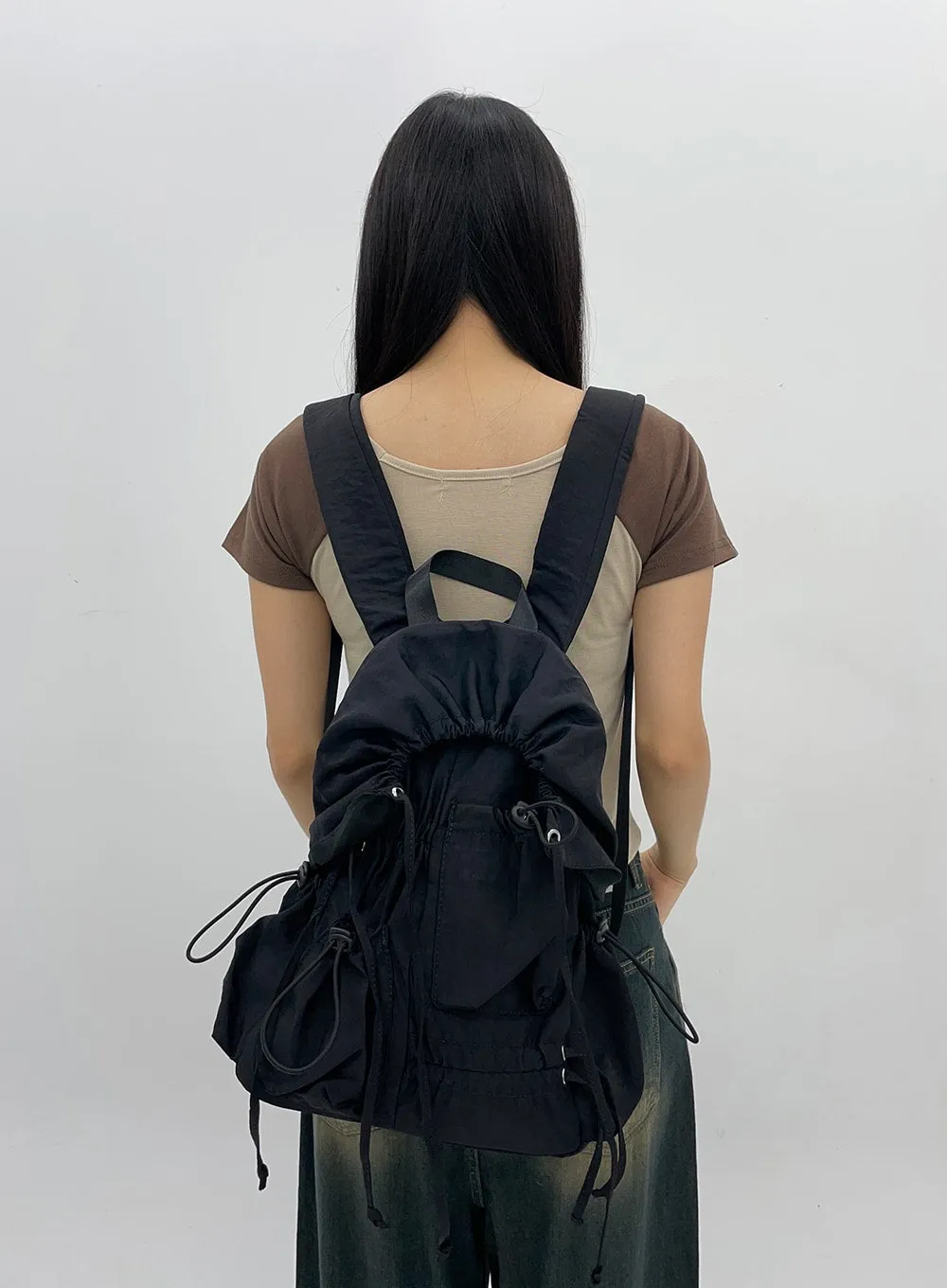 Nylon Drawstring Backpack CL303