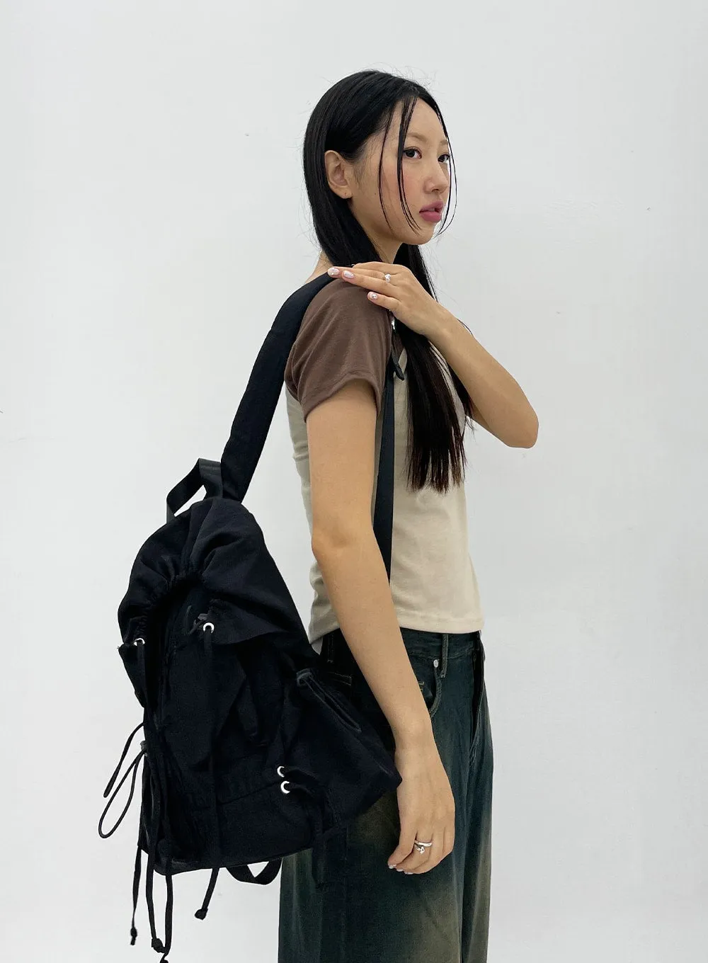 Nylon Drawstring Backpack CL303