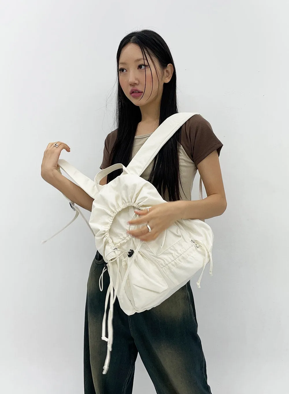 Nylon Drawstring Backpack CL303