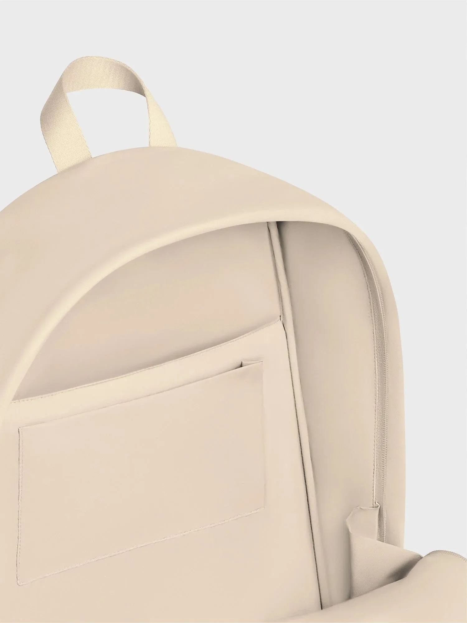 Nylon Padded Backpack—sand