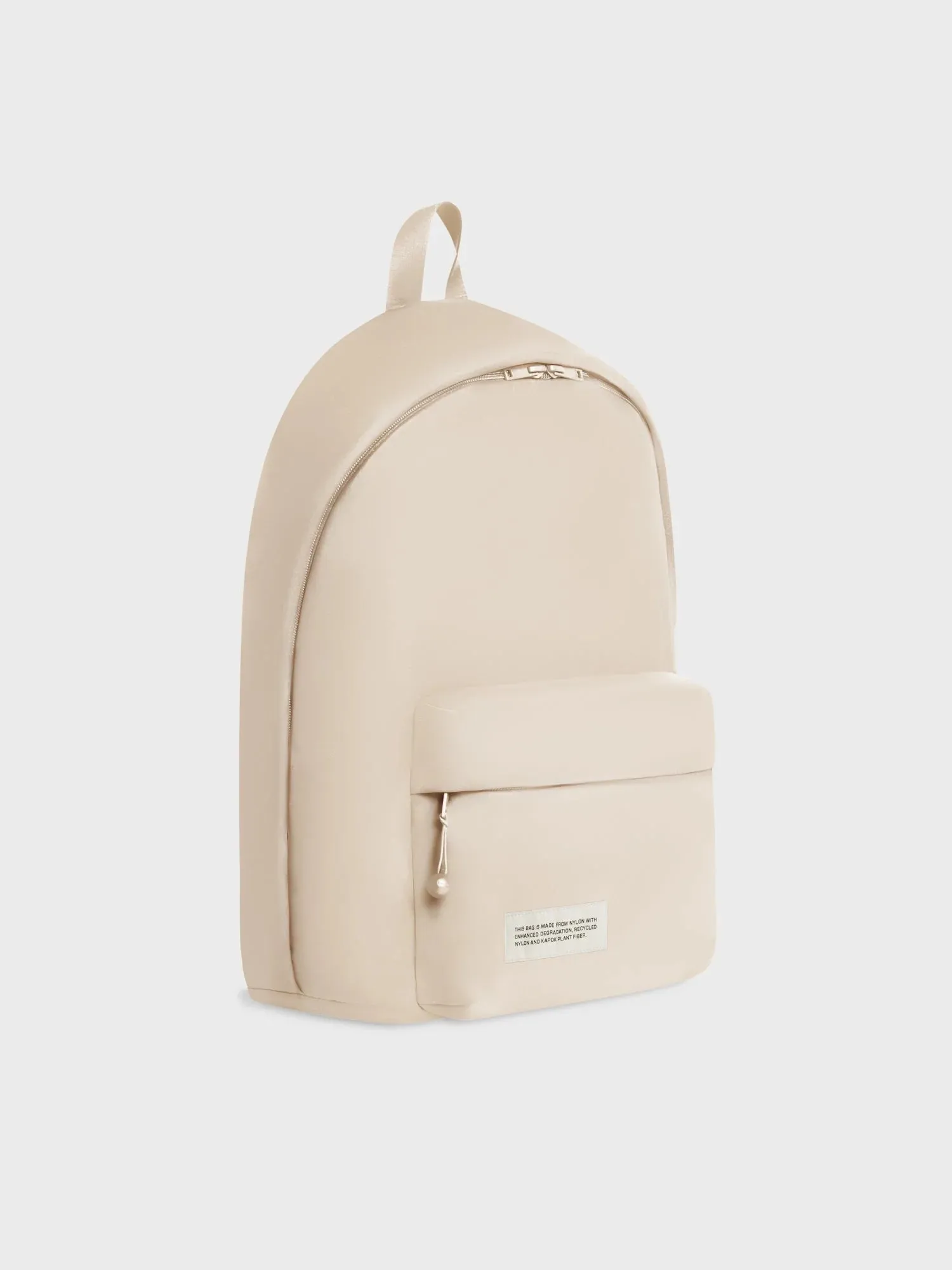 Nylon Padded Backpack—sand