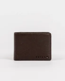 Rusty Busted Leather Wallet - Coffee