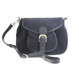 Suede Handbag Navy