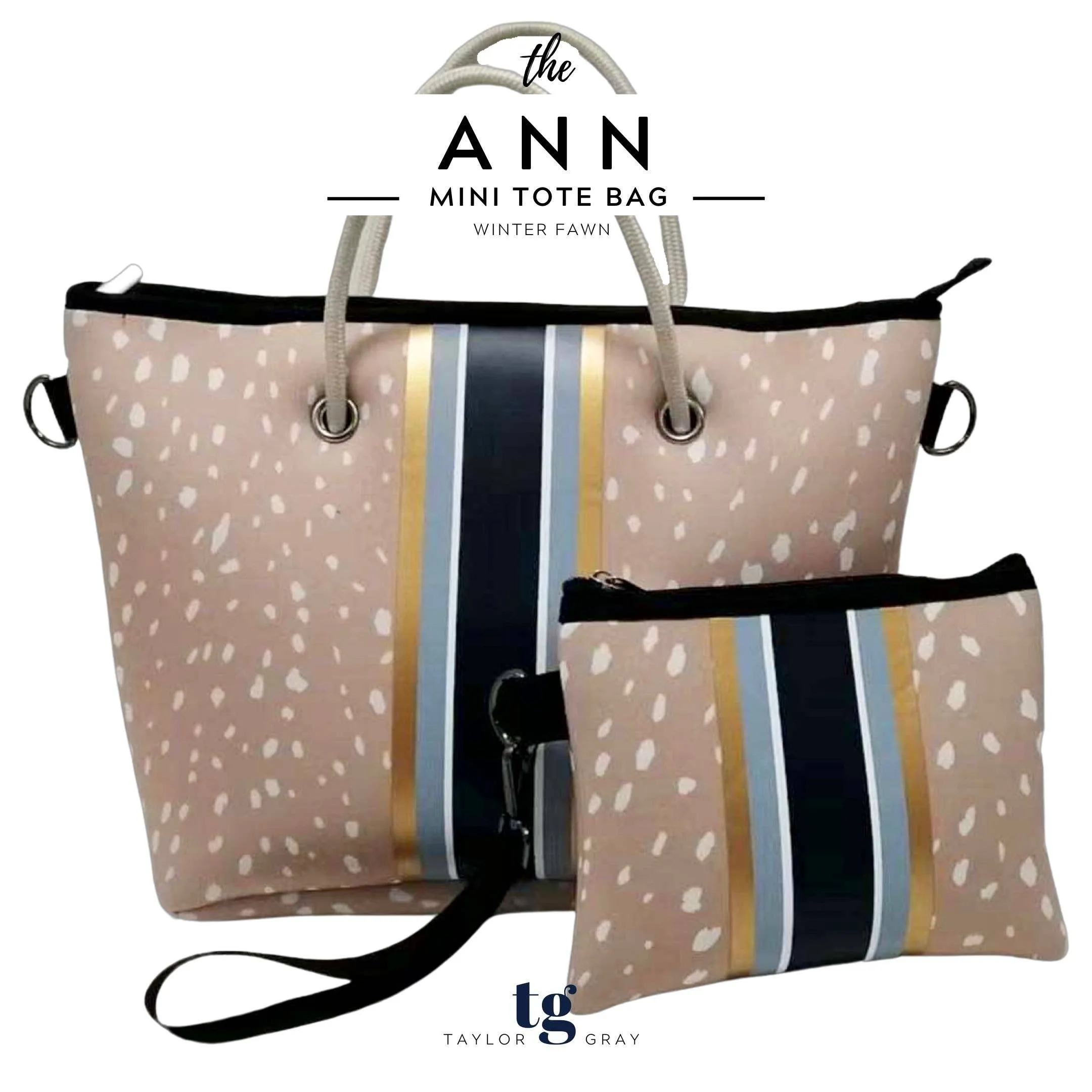 TAYLOR GRAY - The Ann Mini Neoprene Tote and Wristlet | shoptaylorgray