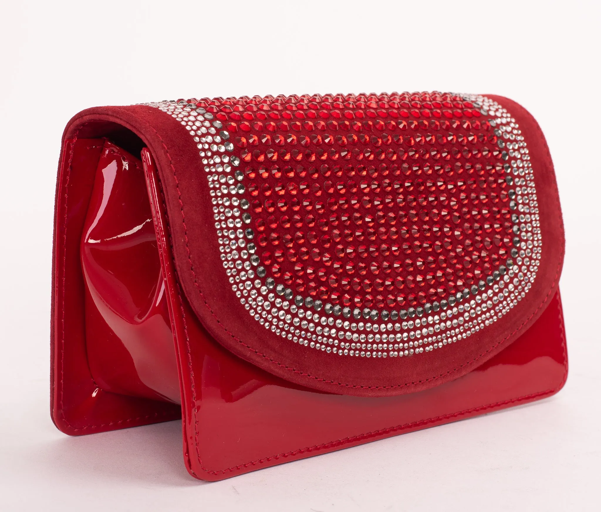 The Barneveld Red Glitter Leather Handbag