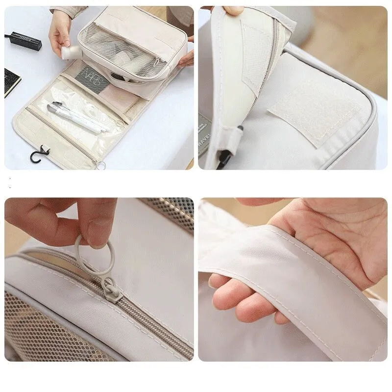 Trending stylish portable travel shower make-up bag storage bag