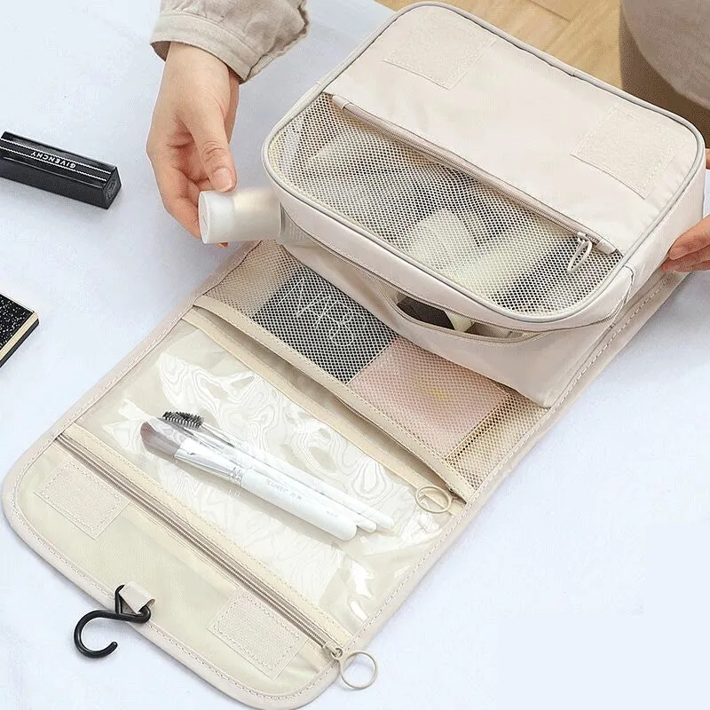 Trending stylish portable travel shower make-up bag storage bag