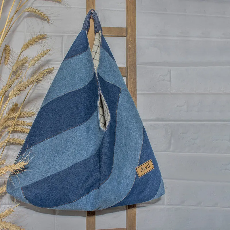 Upcycled Denim Tote Bag | Blue