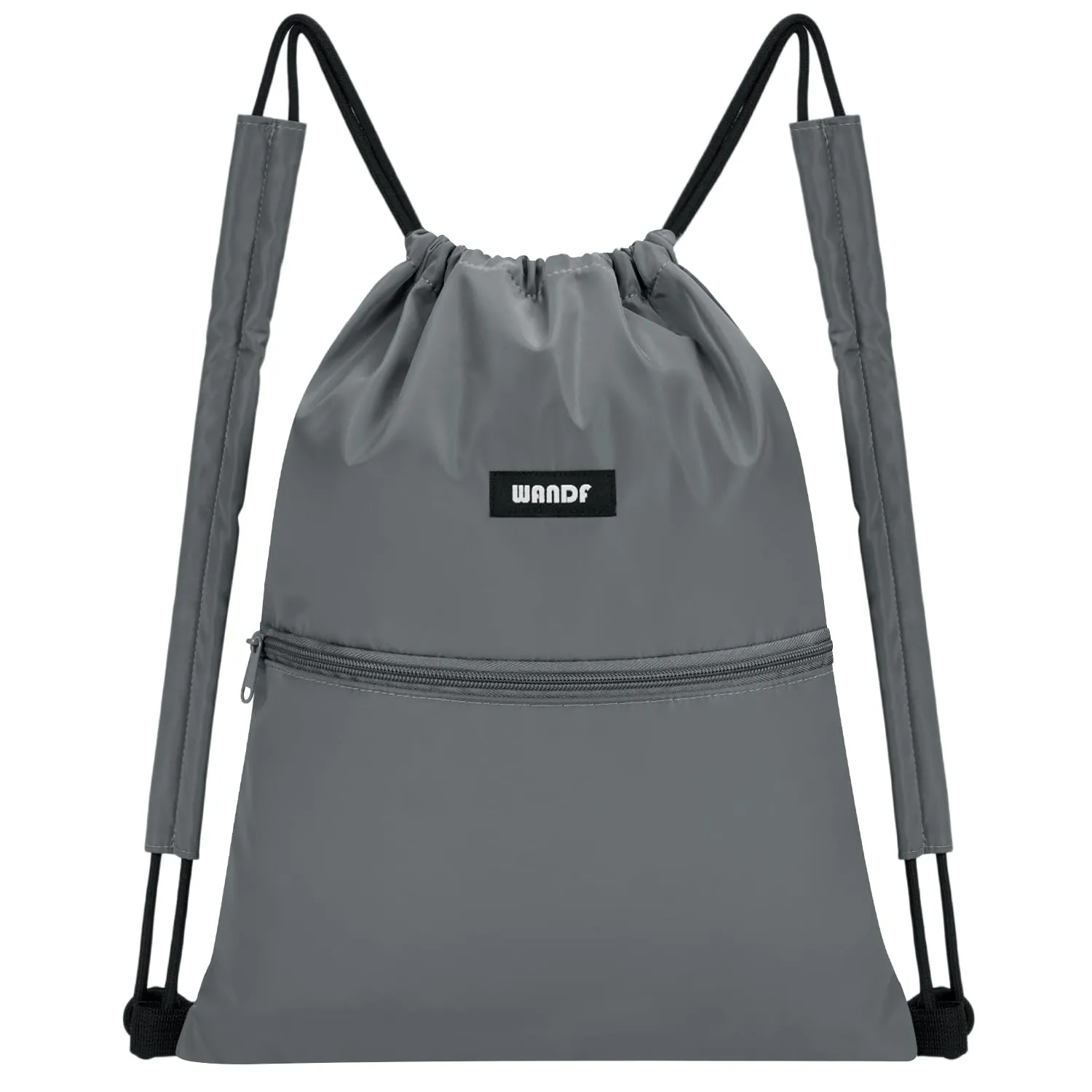 WANDF Sports Gym Drawstring Backpack with Shoulder Pads