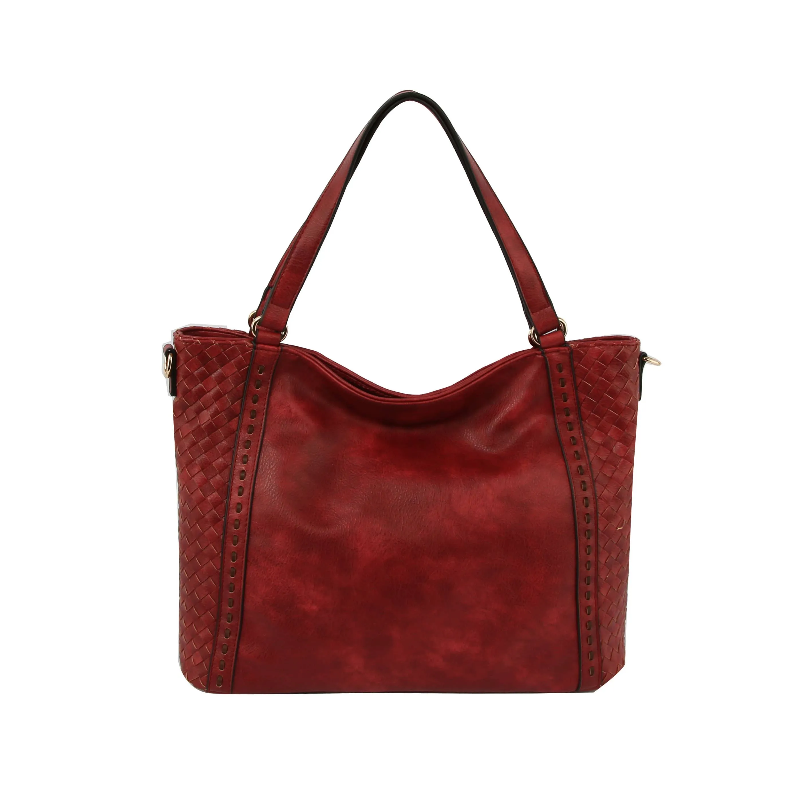 Weave Soft Leather Tote Crossbody Hobo Bag