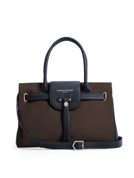 Windsor Handbag - Chocolate & Navy