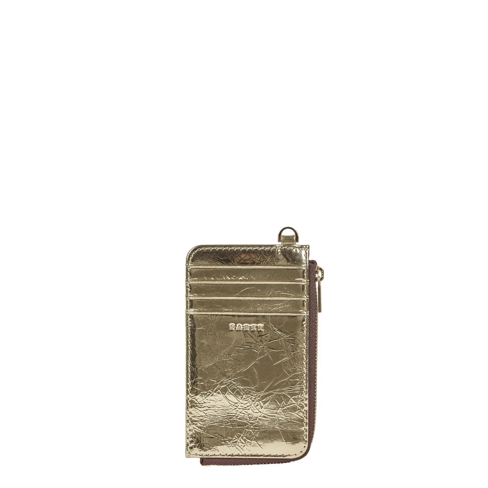 Winona Card Holder | Gold Crinkle